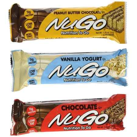 NuGo Nutrition Bar Variety Pack, 24 Count 