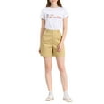 thumbnail image 2 of INSPIRE CHIC Women's Cargo High Waist Mid Thigh Pockets Cotton Bermuda Shorts XS Light Khaki, 2 of 6