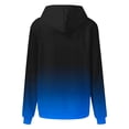 thumbnail image 5 of Halloween Shirts for Women Fall Winter Comfy Hooded Long Sleeve Blouson Cold Shoulder with Pocket Gradient Print Leisure Cotton Hoodies Sweatshirts(Blue,XL), 5 of 5