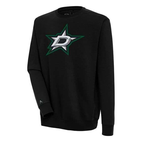 Men's Antigua  Black Dallas Stars Victory Pullover Sweatshirt
