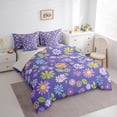 thumbnail image 3 of jejeloiu Cute Cartoon Floral 7-Piece Twin Bedding Sets,Kawaii Daisy Blossom Bedding Comforter Set,Colorful Flower Sheet Sets For Girls,Ultra Soft Home Decor Reversible, 3 of 8