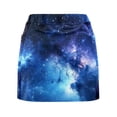 thumbnail image 4 of FASHOFT Tennis Skirt For Women Sparkling Star Print Elastic Skort With Functional Pockets Comfortable For Daily Sports Activities Womens Athletic Skirts Dark Blue, 4 of 6