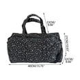 thumbnail image 3 of Travel Bag,Weekender Bag,Lightweight Quilted Design With Adjustable Strap,Spacious Storage Organizer For Daily Outings And Overnight Trips(Black), 3 of 8