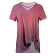 thumbnail image 5 of Giftesty Womens Blouses and Tops Women's Fashion Printed V Neck Short Sleeve T-shirt Blouse Loose Tops, 5 of 6