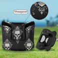 thumbnail image 6 of Haosy Cool Skulls Filigree Golf Mallet Putter Cover Strong Magnetic Leather Golf Club Headcover Closure, 6 of 7