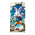 thumbnail image 2 of HongHeng Happy Easter Door Cover Decoration Easter Eggs Bunny Door Banner Happy Easter Day Party Background Accessory Spring Backdrop for Photography Home Decors Supplies, 2 of 8