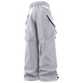 thumbnail image 4 of Men’s Loose Fit Drawstring Waist Cargo Pants with Zippered Pockets Adjustable Hem Streetwear Trousers for Daily Wear, 4 of 5