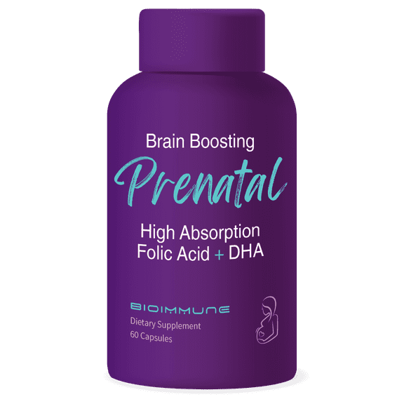 BioImmune Bio-Available Prenatal Vitamins for Women, Methylated Folate Folic Acid, DHA Omega 3