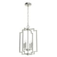 thumbnail image 2 of Hunter - Zoanne 4-light Brushed Nickel, Medium Size Pendant Light, Dimmable, Modern Style, Geometric Shaped, for Bedrooms, Dining, Living Rooms - 19575, 2 of 7