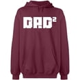 thumbnail image 2 of OXI Hoodie Sweatshirt - Dad Square, Basic Casual Hoodie for Men's and Women Fleece Hoodie Long Sleeve - Maroon 2X-Large, 2 of 3