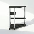 thumbnail image 4 of Furinno Turn-N-Tube Multipurpose Corner Shelf, Display Rack, Bookshelf, Americano, Stainless Steel Tubes, 4 of 6