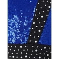 thumbnail image 7 of YiZYiF Girls Sequin Rhinestones Crop Top with Lyrical Performance Chiffon Pants Jazz Dance Outfit Sets Royal Blue 12, 7 of 7