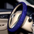 thumbnail image 4 of Bling Steering Wheel Cover Black for Women Car, 15 Inch Universal with Black Crystal Rhinestone Diamond Cool Bling Accessories Anti-Slip Wheel Protector, 4 of 7