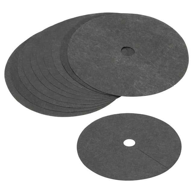 Unique Bargains 52cm Tree Mulch Ring Nonwoven Tree Protector Mat Plant Cover Black 12 Pack