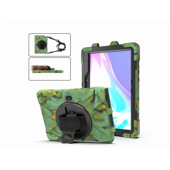 For Galaxy Tab Active5 2025/Active4 Pro 2022/Tab Active Pro 2019 10.1 Inch Case Model SM-T630/T638/T540/T547 with S Pen Holder Rotating Stand and /Shoulder Strap Shockproof Cover