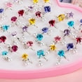 thumbnail image 2 of 36PCS Kids Ring Set Cute Crystal Decor Adjustable Party Ring Jewelry Finger Ring, 2 of 6