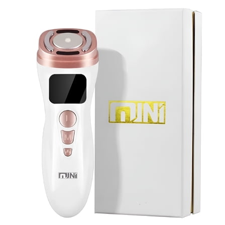 XIRQI Mini Facial Machine Wrinkles Remove Face Massager, Ultrasonic Face Machine Rf Skin Tightening Rejuvenation Antiaging Machine for Eye Chin Neck