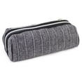 thumbnail image 3 of Pen + Gear Textured Pencil Pouch in Grey with White and Black Pattern, 3 of 6