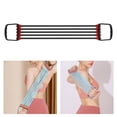 thumbnail image 2 of 30-150lbs Chest Expander Rally Strap Elastic Men Body Muscle Building Rope Foot Arm Shoulder Leg Resistance Band Black, 2 of 8