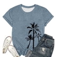 thumbnail image 4 of Coconut Tree Graphic Tees for Women 2026 Summer Casual Short Sleeve Crewneck Tropical Beach Vacation T Shirts, 4 of 4