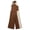 Brown, variant on Women's Color Block Sleeveless Jumpsuit, Asymmetrical Cutout Casual Jumpsuit, High Neck Wide Leg Romper Green S