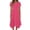 Watermelon Red, variant on YHAJDS Short Sleeve Round-Neck Dress for Women Polka Print Sleeve Asymmetrical Hem