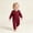 Wine, variant on Ynynloco Infant Boys Girls Clothes 100%Cotton Newborn Baby Romper Ribbed Knit Long Sleeve Button Solid Bodysuit Jumpsuit