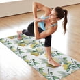 thumbnail image 6 of Yellow Lemon Fruit Leaves White Pattern Hot Yoga Mat Towel Non Slip for Hot Yoga - Quick-Drying Yoga Mat Cover with 4 Corner Pockets with Travel Bag - Hot Yoga Towel Non Slip 70"x26", 6 of 6