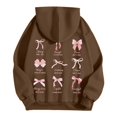 thumbnail image 6 of Fshinging Oversized Sweatshirt for Women Bow Letter Graphic Long Sleeve Drawstring With Pockets Fashion Outfits, 6 of 7