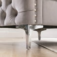 thumbnail image 5 of Mid-Century Modern Armchair Living Room Chair with Steel Legs Accent Chair with Fabric and Tufted Button Home-Office-Furniture, 5 of 7