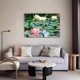 thumbnail image 3 of Póster de lienzo con 4 flores de loto floreciendo en el agua, decoración de dormitorio, paisaje deportivo, decoración de oficina, regalo, estilo marco, 12 x 18 pulgadas (30 x 45 cm), 3 of 8