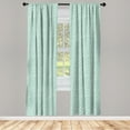 thumbnail image 5 of Ambesonne Pearls Window Curtains, Abstract Nautical Motifs, Each 28" W x 63" L, Almond Green White, 5 of 5