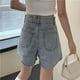 thumbnail image 3 of Pantalones cortos de cintura alta para mujer, de verano, combinables, para fiesta, elegantes, con botones, a la moda, sencillos, estilo coreano, elegantes, sexys y cómodos., 3 of 6