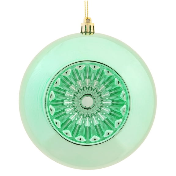Vickerman 4.75" Seafoam Shiny Star Brite Ball Ornament, 4 per Bag