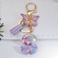 thumbnail image 4 of Llavero con colgante de copo de nieve, lentejuelas, gotas de pegamento de cristal, letras en inglés, para bolso de hombre y mujer, regalo, 4 of 6