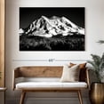 thumbnail image 3 of Elephant Stock Mount Shasta Monochrome Wall Art - Horizontal Canvas Wall Art - Living Room Wall Decor - Nature Canvas - Black And White Decor - 51" x 34", 3 of 8