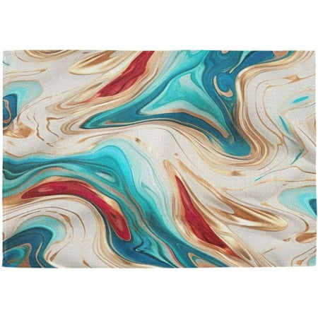 

Tangkunup Abstract Marble Place Mats for Dining Table Mat Heat-Resistant Washable Placemat for Home Party Decor 12 x 18 4 Pack