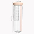 thumbnail image 3 of Botella de agua con infusor de frutas con pajita, botella de agua deportiva transparente portátil de gran capacidad para Fitness, gimnasio, actividades al aire libre, 3 of 8