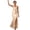 Beige, variant on Luvior Women V-Neck High Split Evening Dress Sleeveless Bodycon Gown Blue L