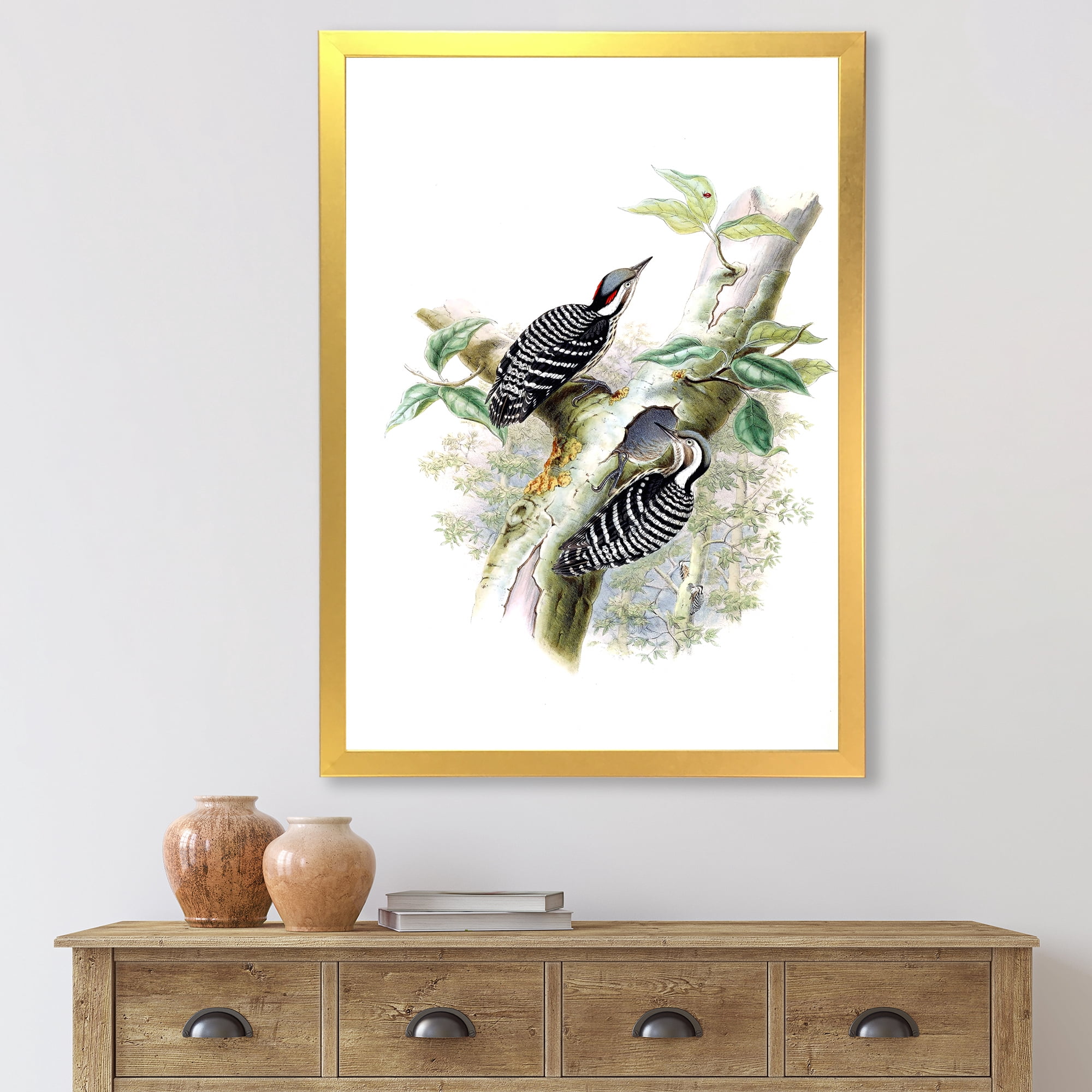 Designart 'Ancient Birds In The Wild V' Traditional Framed Art Print