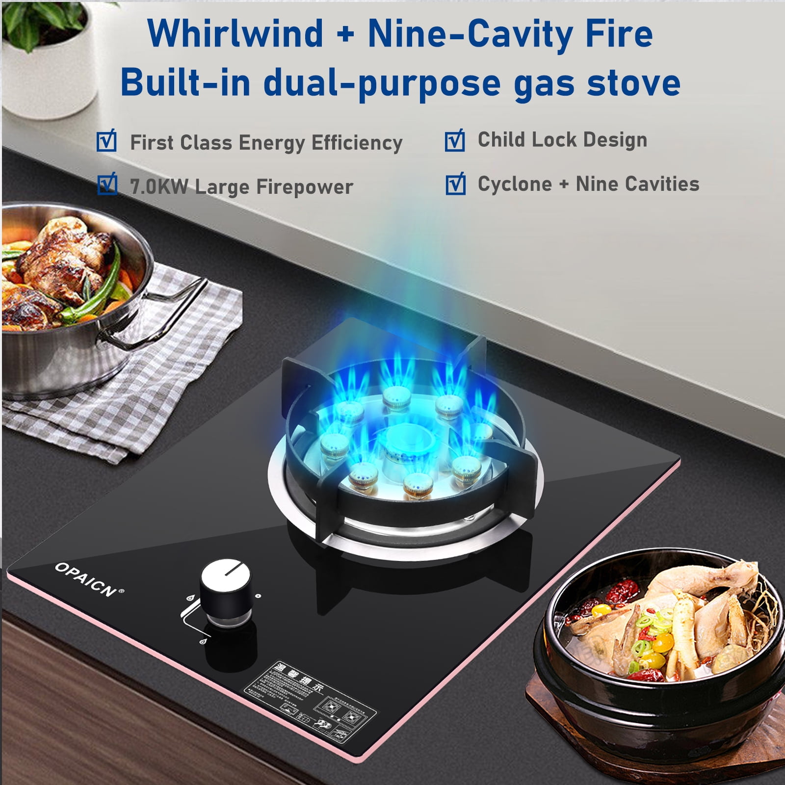 Buy Wholesale China Indoor Cooking Stove Glass Panel Auto Ignition 1 Burner  Table Gas Stove & Gas Stove at USD 30