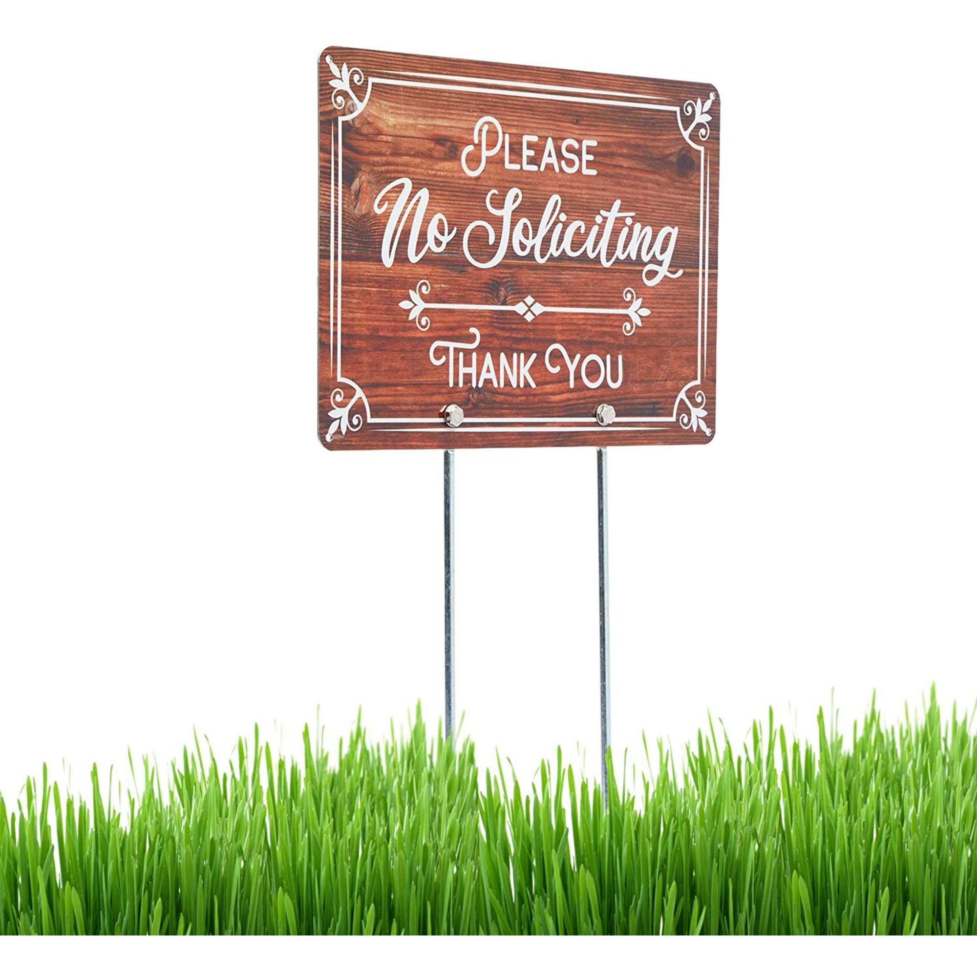 Please No Soliciting Yard Sign With Stakes For House Home Front Door 8 X 11 8 Walmart Com Walmart Com