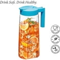 thumbnail image 3 of - Slim - Tritan Pitcher (64 oz), Unbreakable Plastic Water Pitcher with Lid, BPA-Free, Heat-Resistant, Dishwasher-Safe, Great for Both Iced and Hot Drinks, Indoors and Outdoors, Blue, 3 of 9