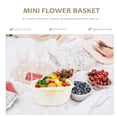 thumbnail image 4 of FRCOLOR Plastic Wicker Flower Basket Handle Picnic Basket Fruit Basket Woven Hand Basket, 4 of 6