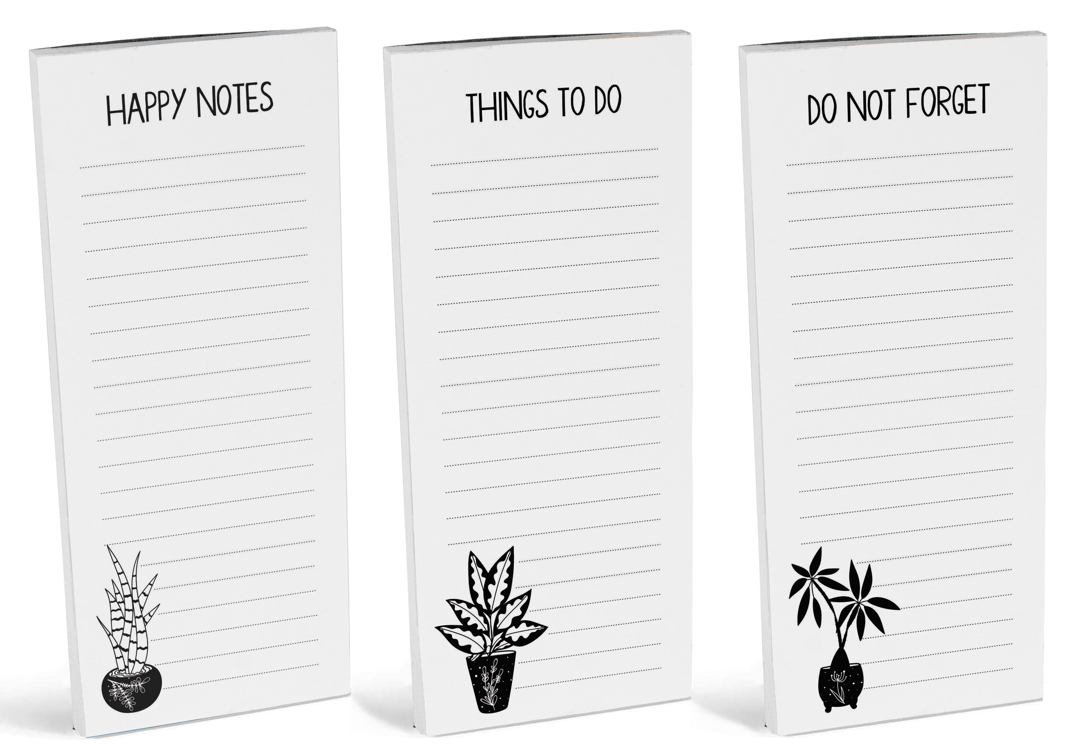 Inkdotpot Pack of 3 Magnetic Fridge To-Do List Notepads- Magnetic Memo Pads For Refrigerator-(50 Sheets Each)-AM