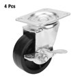 thumbnail image 1 of XYCCA 4pcs 2in Furniture Trolley Rack Caster Wheel Silent PP Fixed Brake Casters-082602, 1 of 5