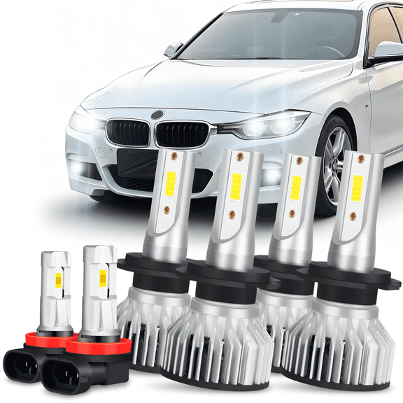 H7 High&Low Beam for BMW 320i 2012 2013 2014 2015 2016 2017 2018 LED Headlights H11 Fog Lights 6pack