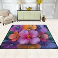 thumbnail image 2 of Yayeee Area Rugs for Living Room 5.2'x4' Indoor Non Slip Washable Bedroom Carpet, Large Purple Flowers, 2 of 6