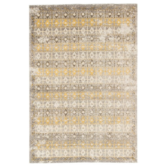 Jaipur Living Giralda Indoor Outdoor Trellis Light Gray Yellow Area Rug 2'X3'