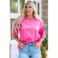 thumbnail image 1 of T-shirt Graphique MAMA en Strass Rose pour Femme, 1 of 5